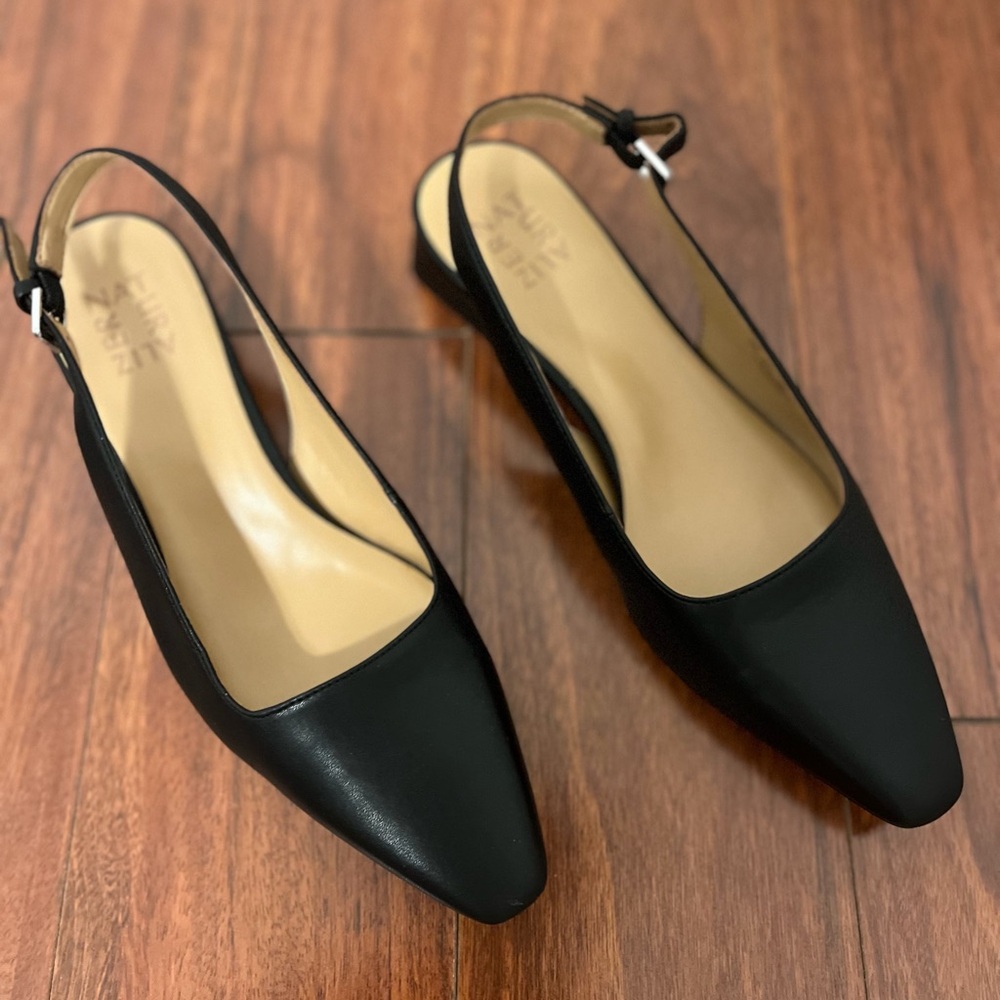 Naturalizer Ginger Slingback - Black Smooth